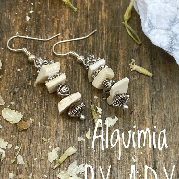 silver Buffalo turquoise dangle drops statement earrings - Picture 1 of 1